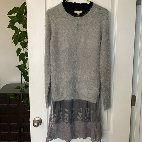 RYU sweater dress with embroidered lace - Picture 3 of 11
